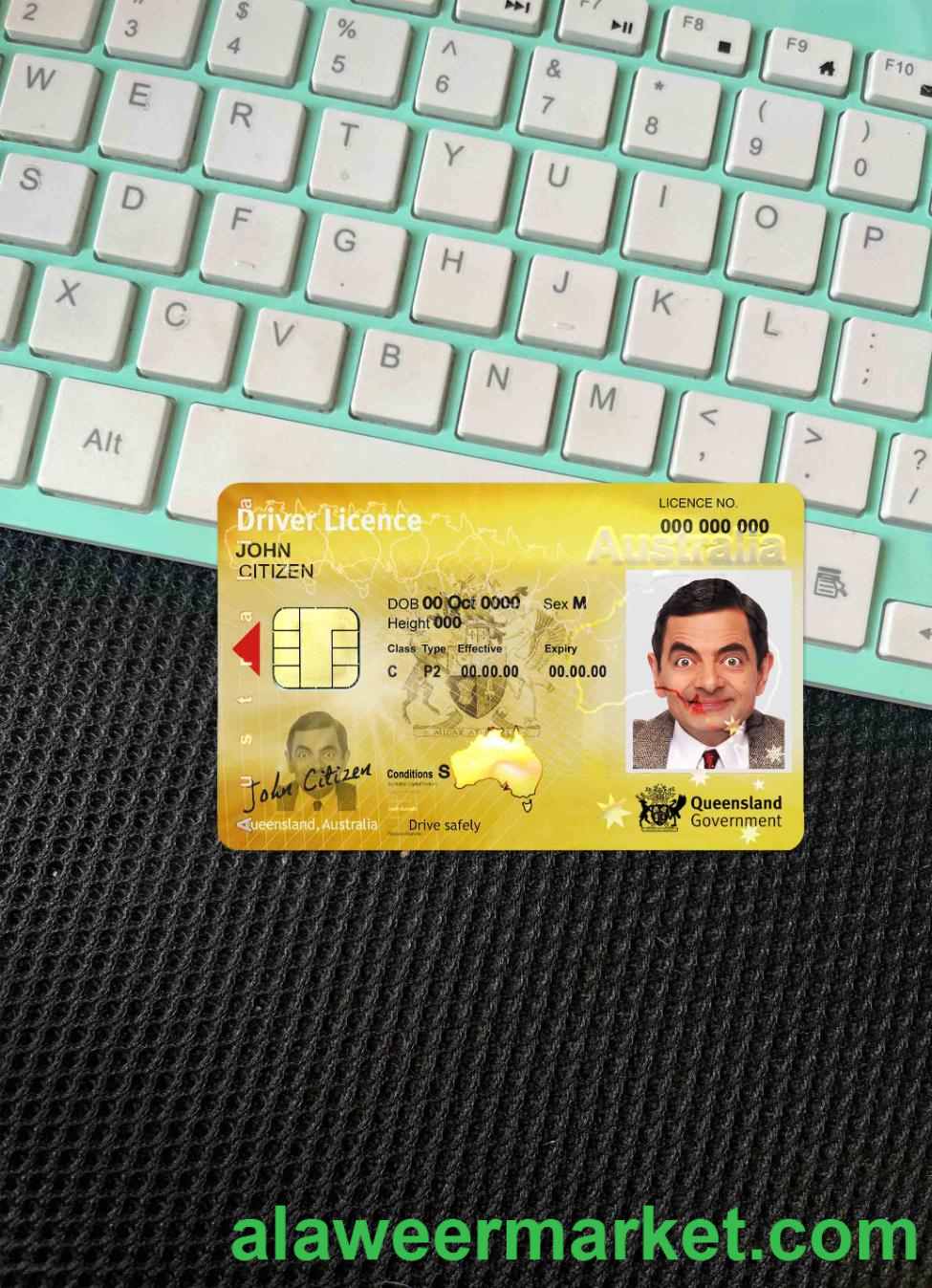 Australia Queensland state driving licence photolook FRONT